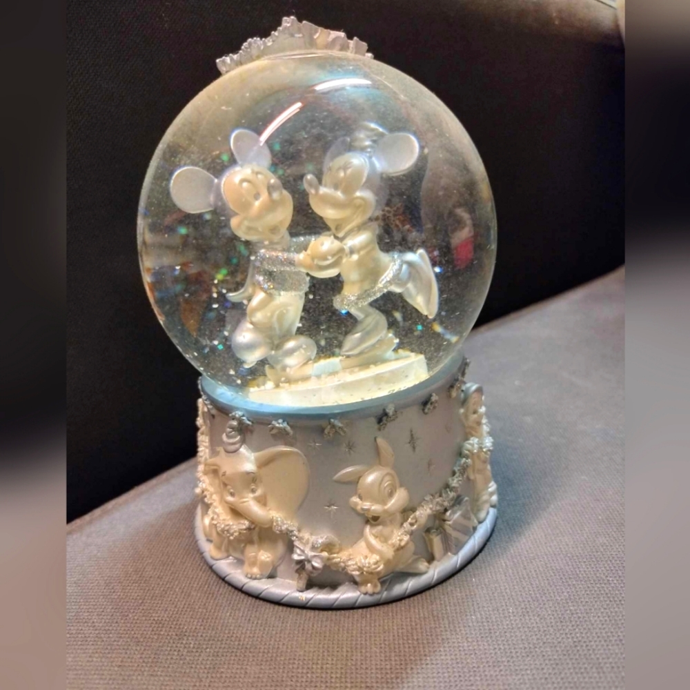 Mickey and Minnie Silver Snowglobe - Limited Edition